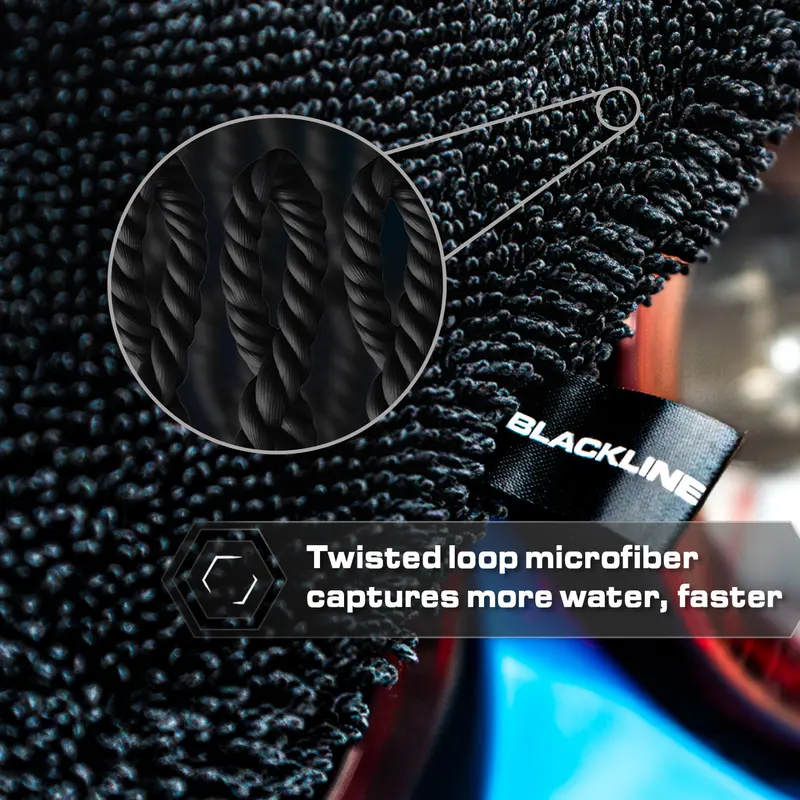 24x36in Twisted-Loop Microfiber Car Drying Towel, 1300 GSM Premium Weave, Soft Scratch-Safe Auto Detailing Cloth, Highly Absorbent Reusable Vehicle Cleaning Towel for Cars, Trucks & SUVs